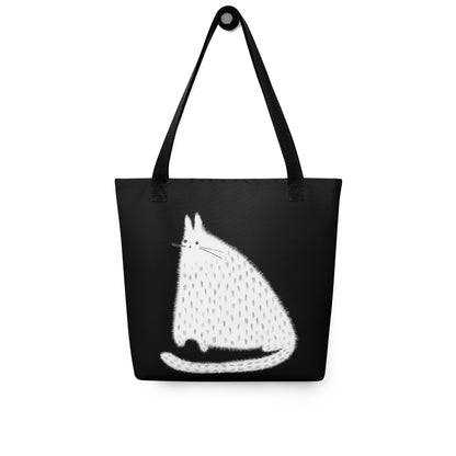 Fluffy White Cat Tote Bag