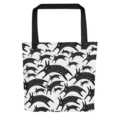 Black Rabbit Animal Tote Bag