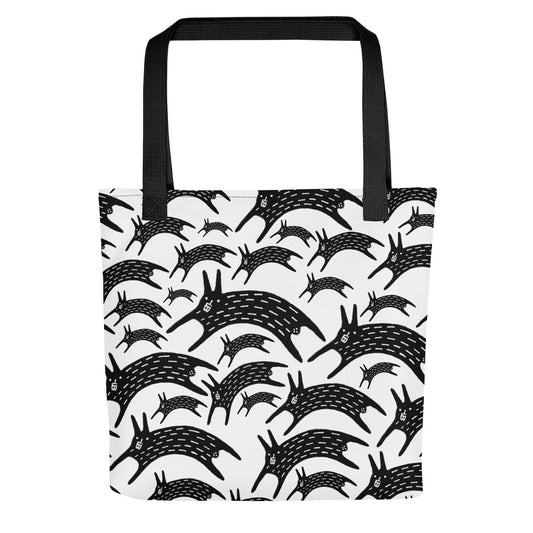Black Rabbit Animal Tote Bag