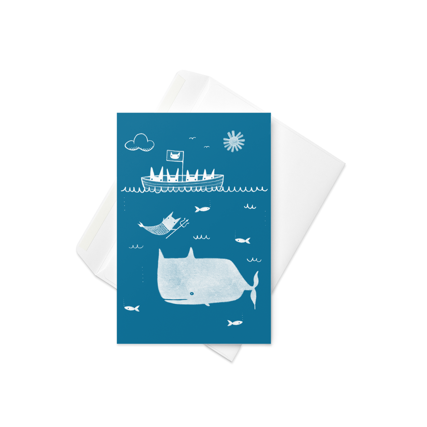 Ocean Sailing Cats Greeting Card