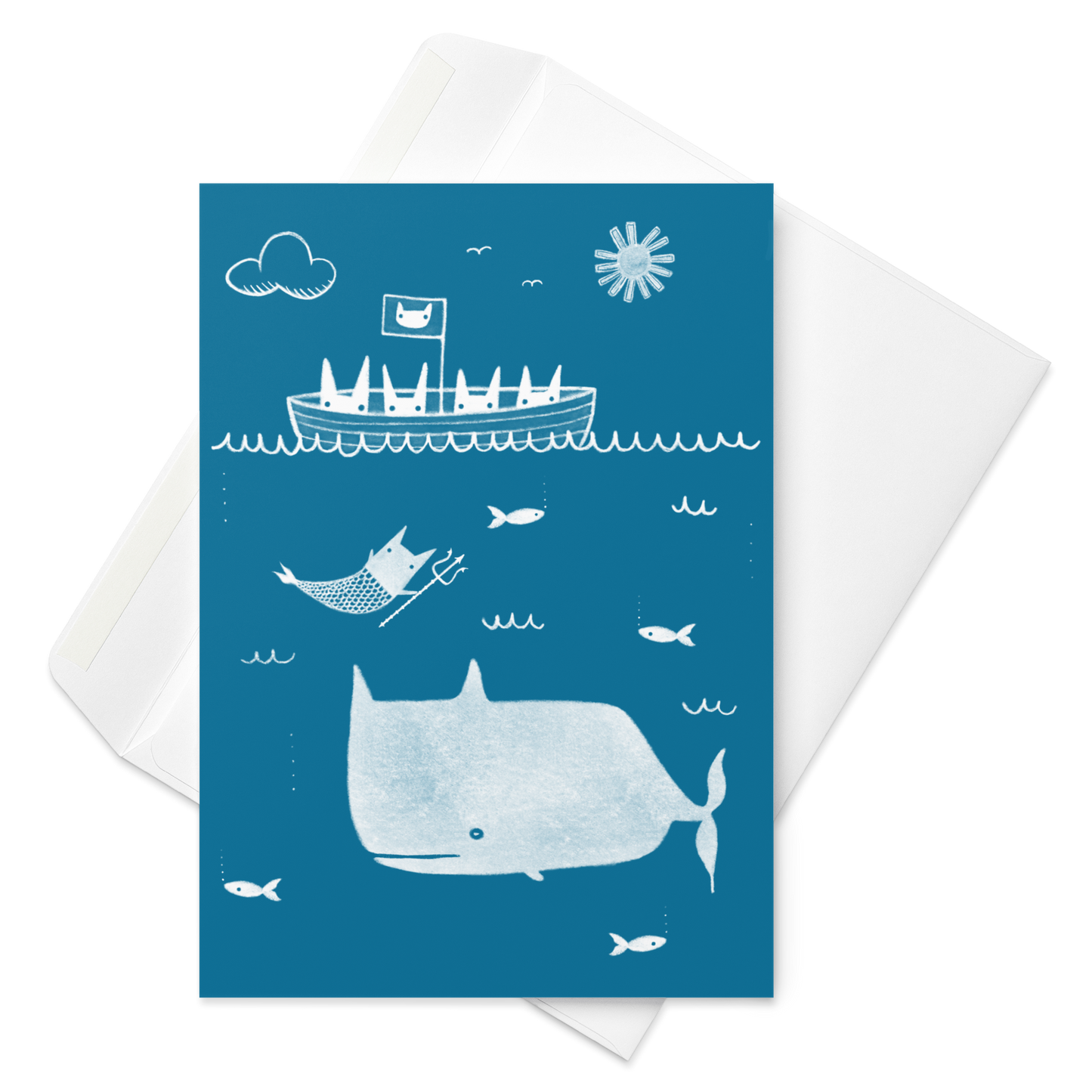 Ocean Sailing Cats Greeting Card