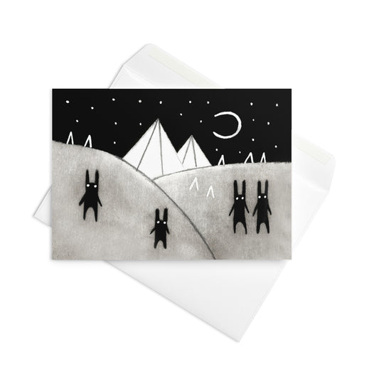 Rabbit Monster Greeting Card