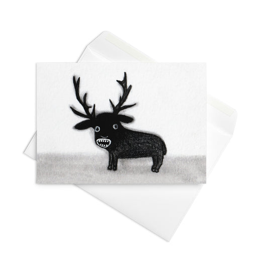 Weird Deer Greeting Card