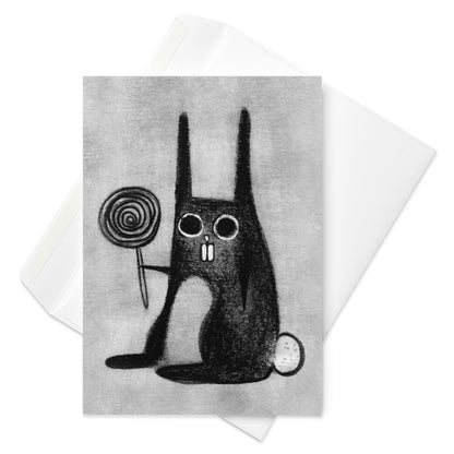 Weird Rabbit Greeting Card