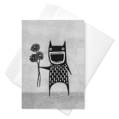 Flower Monster Greeting Card