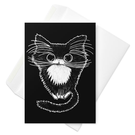 Tuxedo Cat Greeting Card
