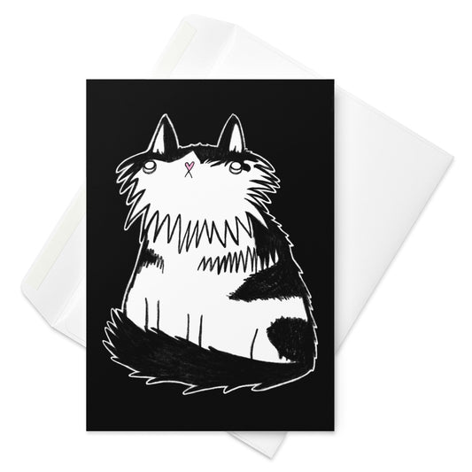Tuxedo Cat Greeting Card