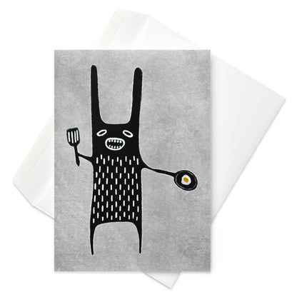 Breakfast Monster Greeting Card