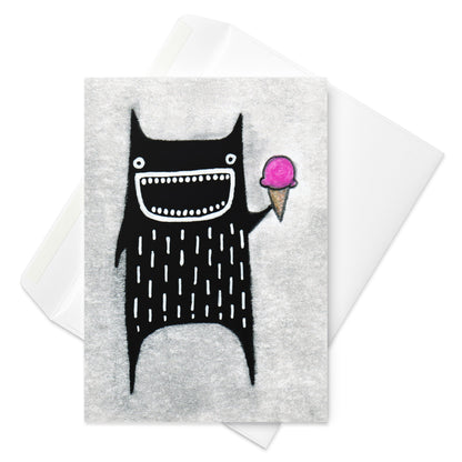 Ice Cream Monster Greeting Card