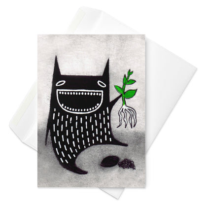 Garden Monster Greeting Card