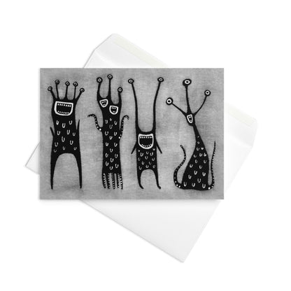 Monsters Greeting Card