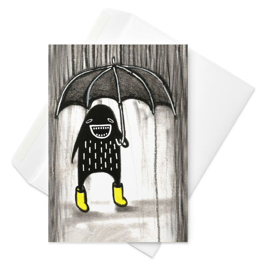 Rain Monster Greeting Card