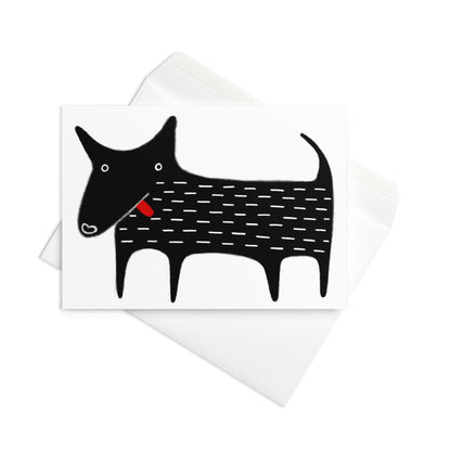 Black Dog Greeting Card