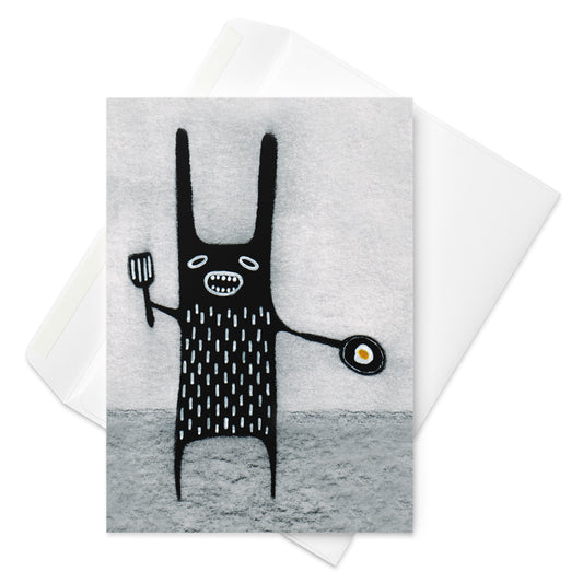 Breakfast Monster Greeting Card