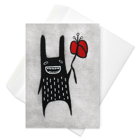 Flower Monster Greeting Card