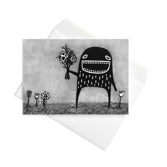 Garden Monster Greeting Card