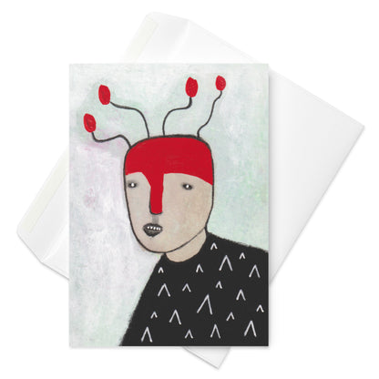 Monster Portrait Greeting Card