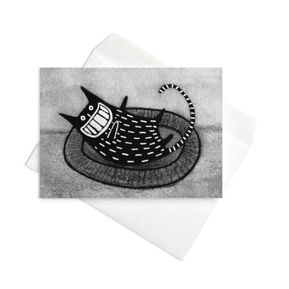 Black Cat Greeting Card