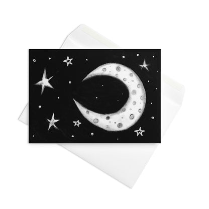 Night Moon Greeting Card
