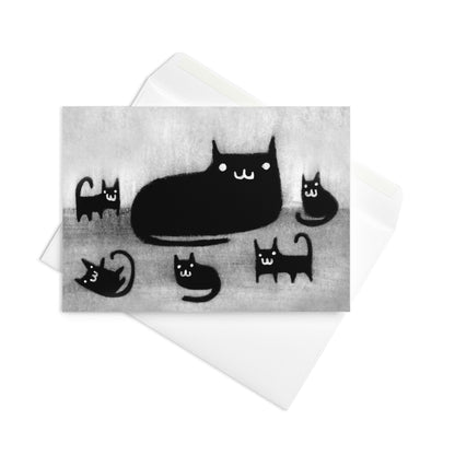 Black Cat Greeting Card
