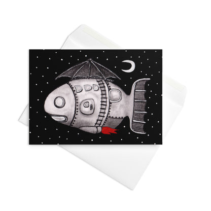 Fish Contraption Greeting Card