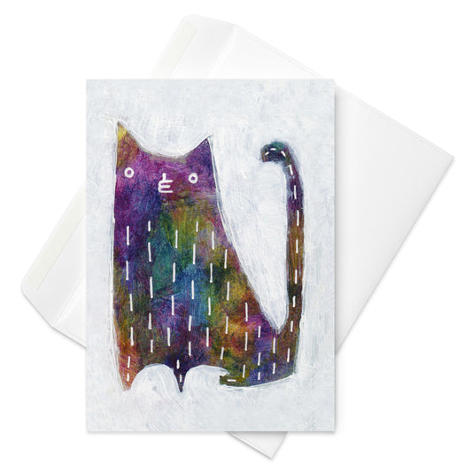 Colorful Cat Greeting Card