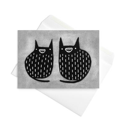 Black Cat Greeting Card