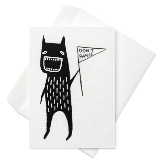 Don't Panic Monster Greeting Card
