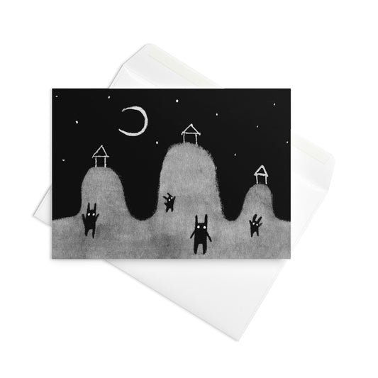 Rabbit Monsters Greeting Card