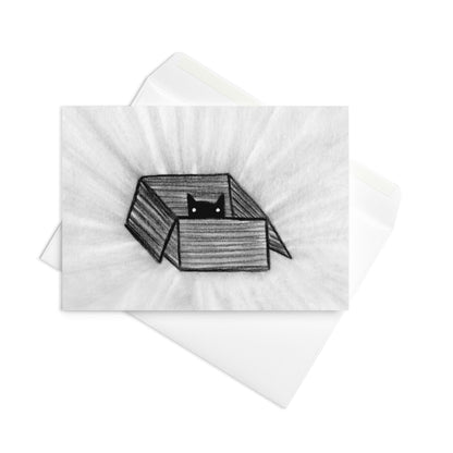 Cat in a Box Greeting Card