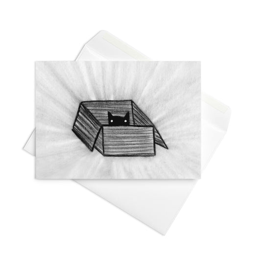 Cat in a Box Greeting Card
