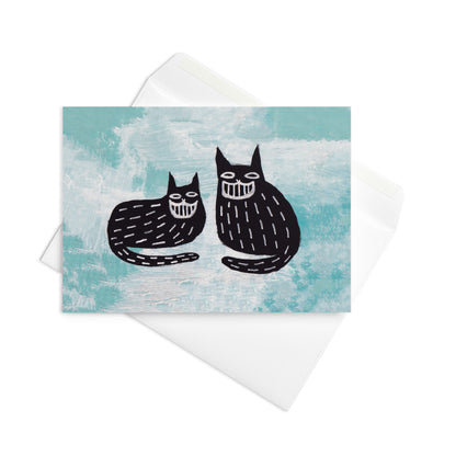Black Cat Greeting Card
