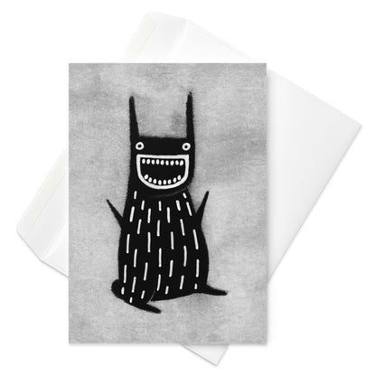 Rabbit Monster Greeting Card