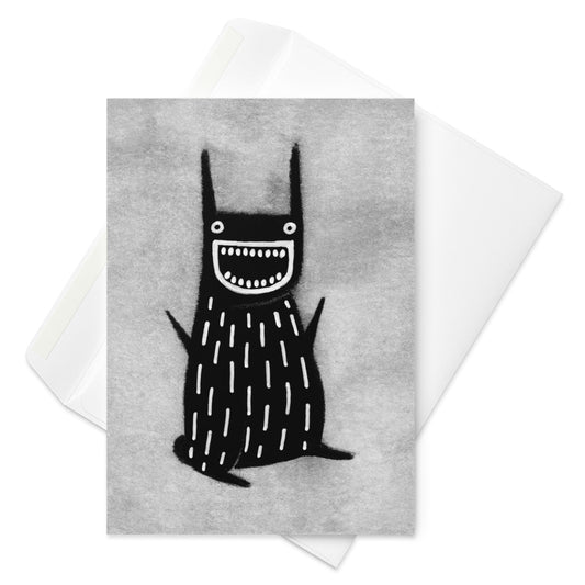 Rabbit Monster Greeting Card