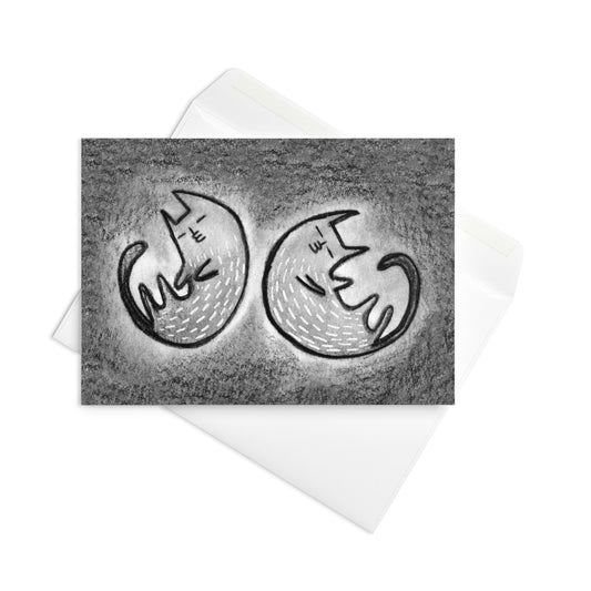 Grey Cats Greeting Card