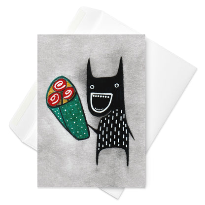 Flower Monster Greeting Card