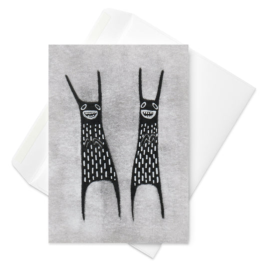 Rabbit Monsters Greeting Card