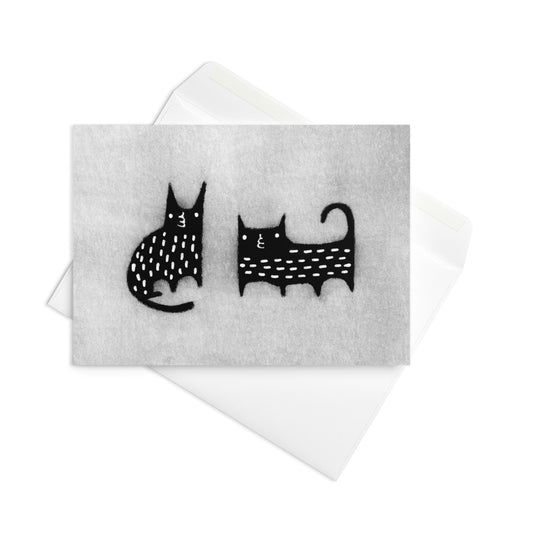 Black Cats Greeting Card
