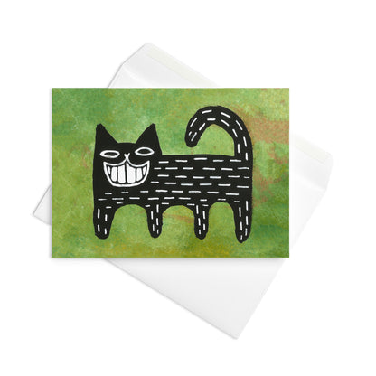 Black Cat Greeting Card