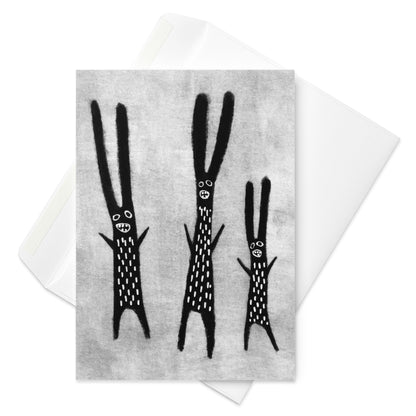 Rabbit Monsters Greeting Card