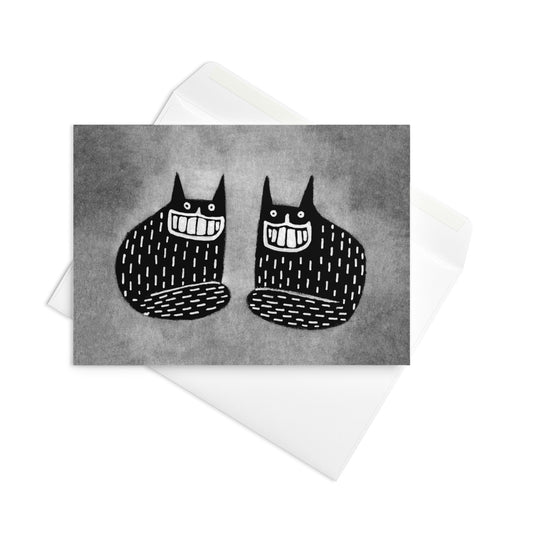 Black Cats Greeting Card