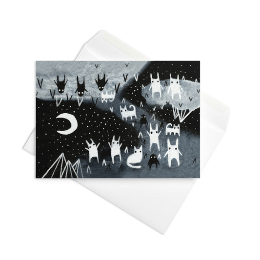 Monster Landscape Greeting Card