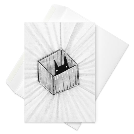 Cat in a Box Greeting Card