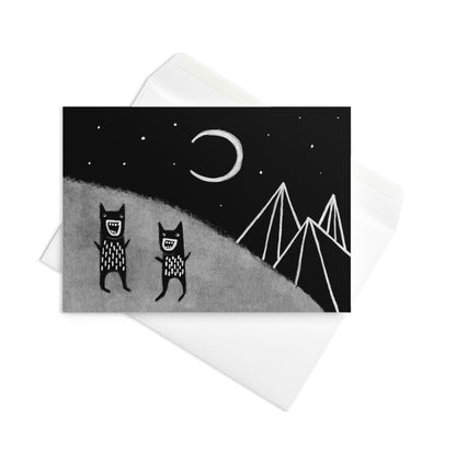 Monster Landscape Greeting Card