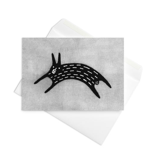 Black Rabbit Greeting Card