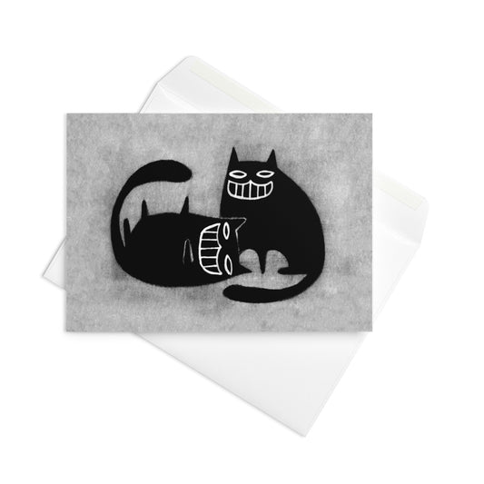Black Cats Greeting Card