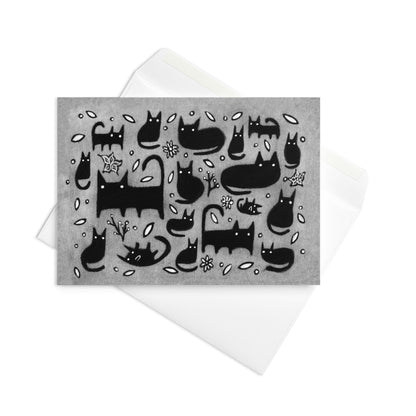 Black Cats Greeting Card