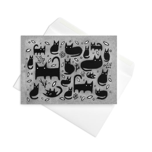 Black Cats Greeting Card