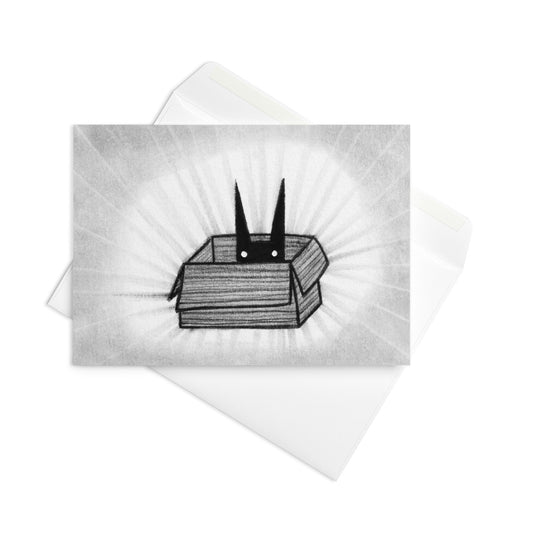 Cat in a Box Greeting Card