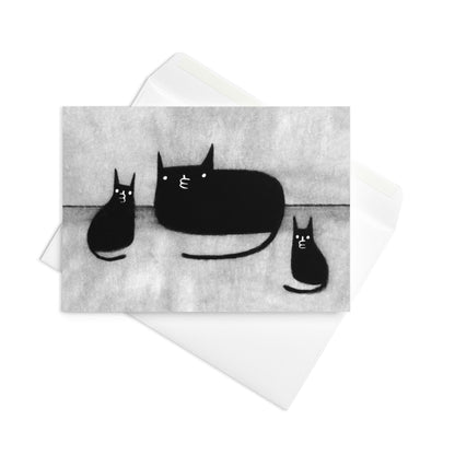 Black Cat Greeting Card